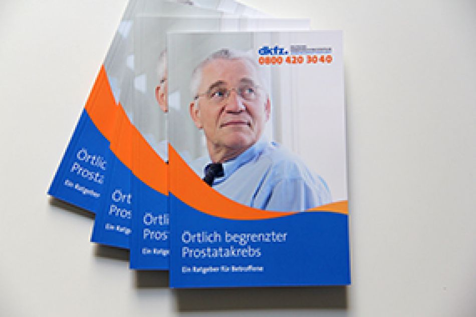 Broschüre "Örtlich begrenzter Prostatakrebs – ein Ratgeber für Betroffene" © Krebsinformationsdienst, Deutsches Krebsforschungszentrum