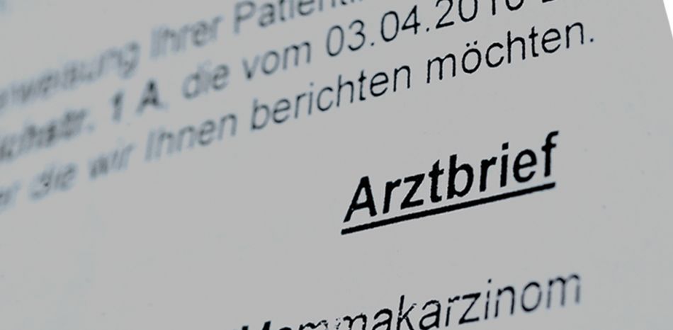 Arztbrief © Krebsinformationsdienst, Deutsches Krebsforschungszentrum