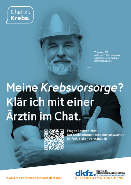 Plakat Chat Krebsvorsorge