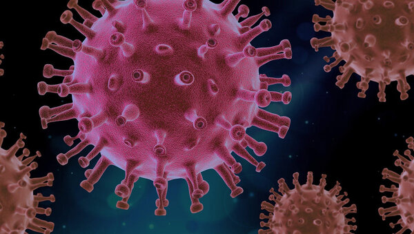 Coronavirus (SARS-CoV-2) in mikroskopischer Ansicht