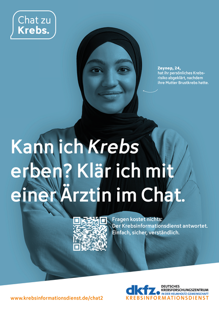 Plakat Chat "Genetisches Krebsrisiko"